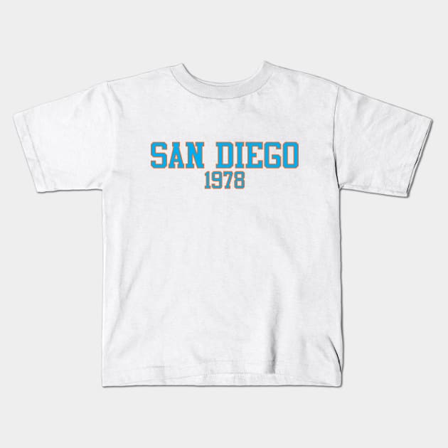 San Diego 1978 Kids T-Shirt by GloopTrekker